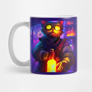 Futuristic Cat is a SciFi Mixologist Mug